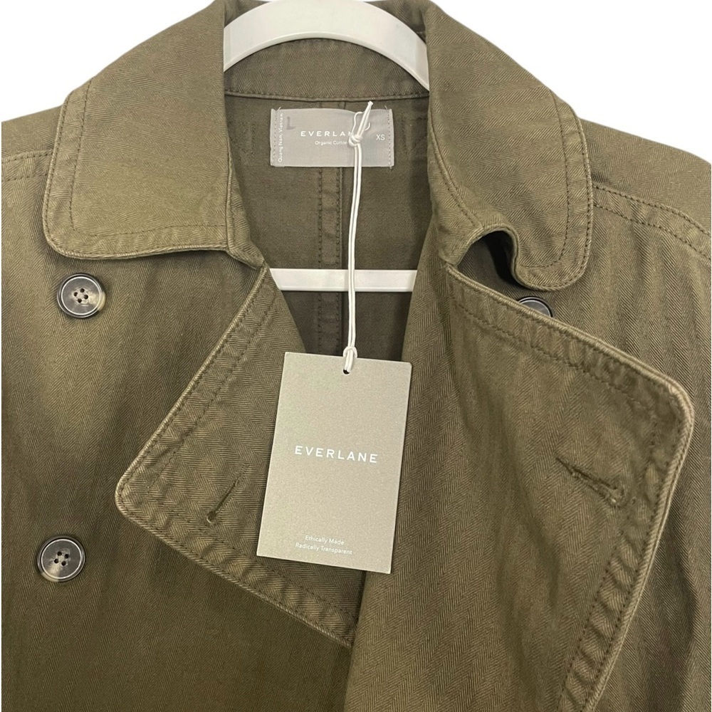 Everlane The Organic Cotton Herringbone Jacket Beech NWT - Picture 7 of 14